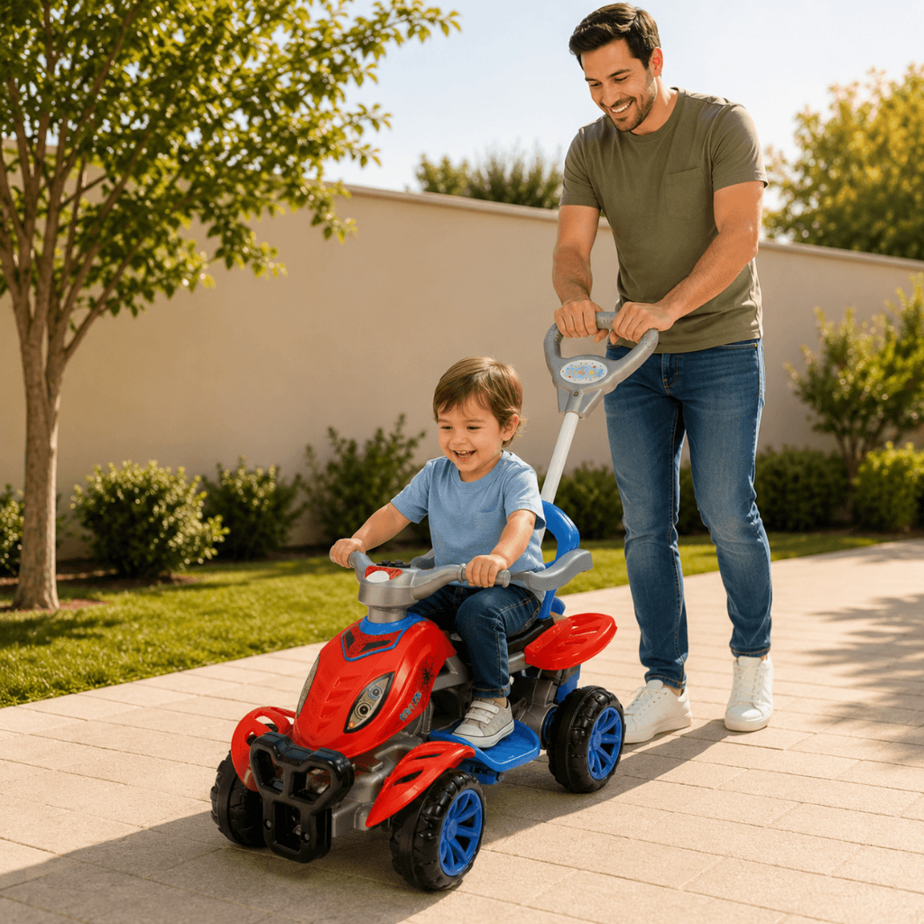 Carrinho de Passeio e Pedal Bebe Maral Quadriciclo Spider