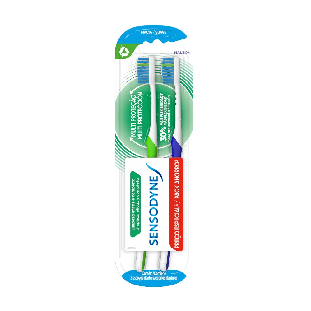 Kit Escova de Dente Sensodyne Multi Proteção com 2 unidades
