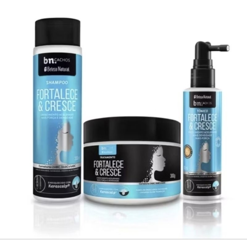 KIT FORTALECE E CRESCE BELEZA NATURAL SHAMPOO 300ML+MÁSCARA 300ML+TÔNICO 100ML