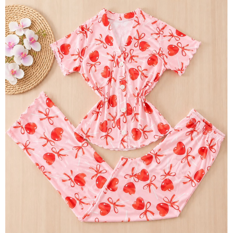Conjunto de Pijama Longo em Malha Sued Macia com Manga