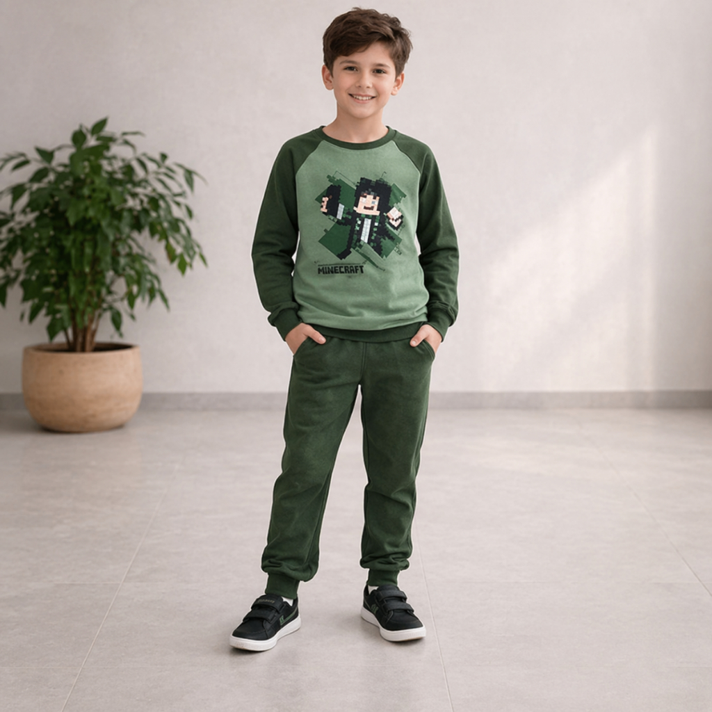 Kit 02 Conjunto Moletom Infatil Juvenil Peluciado Flanelado Tamanho 4 ao 14 Tecido Quente
