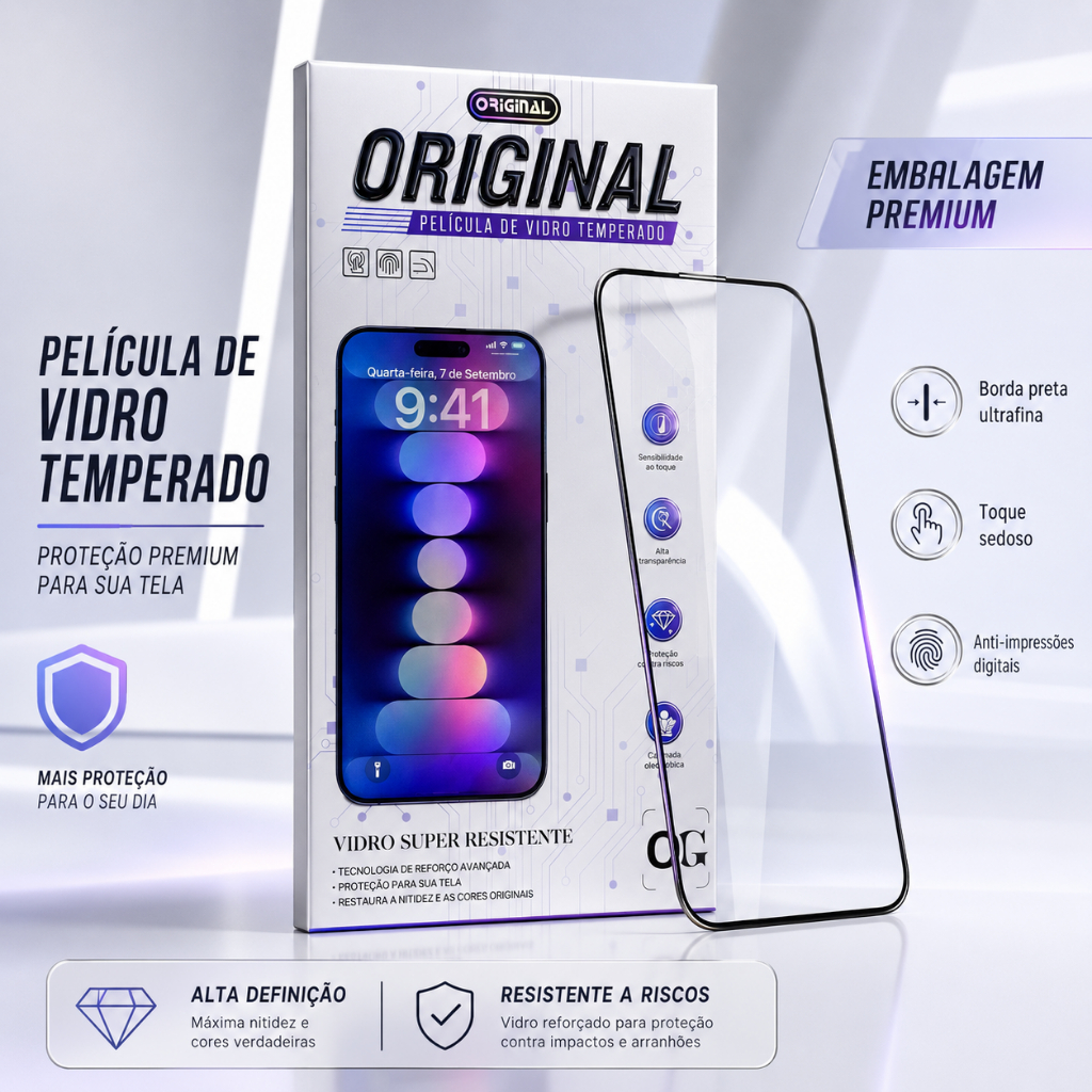 Película iPhone Revestimento antirreflexo AR Verdadeiro Antidigital p/XR/11/12/13/14/15/16 /17/AIR/ 17 pro max/17e/16e