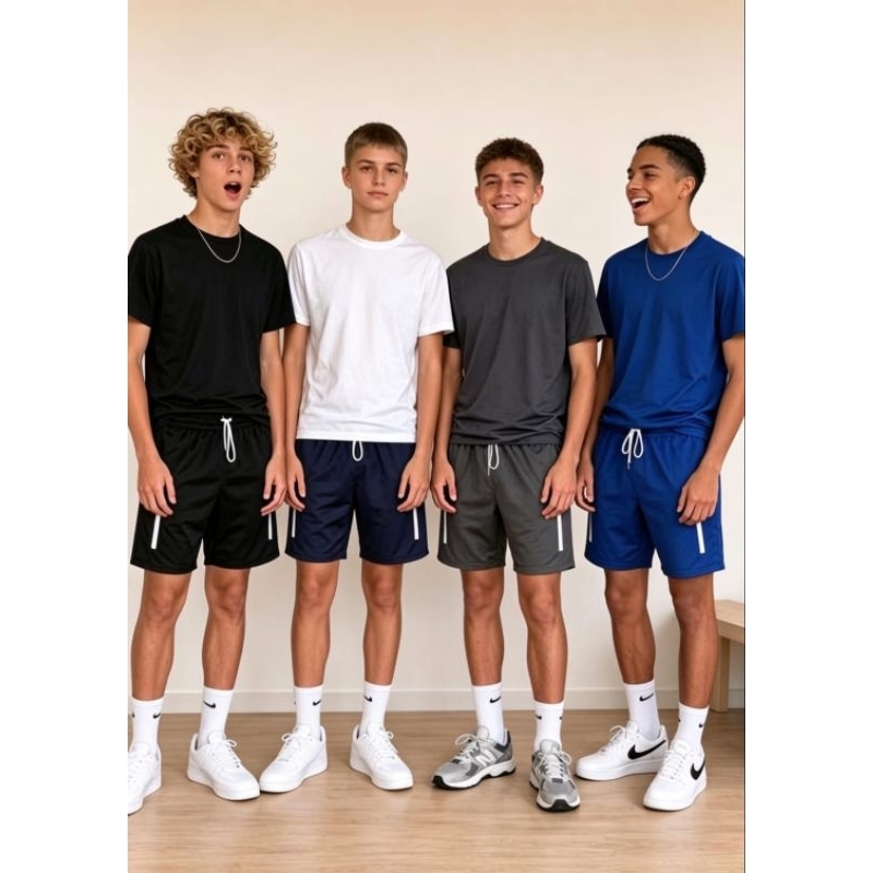 Shorts Infantil Masculino Tamanhos 10 ao 16 Refletivo Bermuda Infantil Juvenil