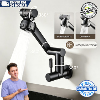 360 ° Torneira Giratória Com Braço Robótico Para Cozinha E Banheiro