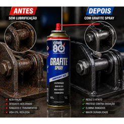 Grafite Spray Lubrificante A Seco Uso Geral Car 80 300ml
