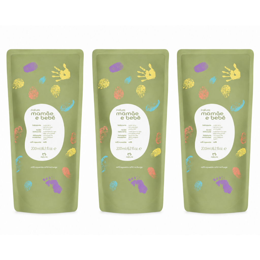 Kit Mamãe e Bebê Natura -  3 Unidades Refil Hidratante200 ml
