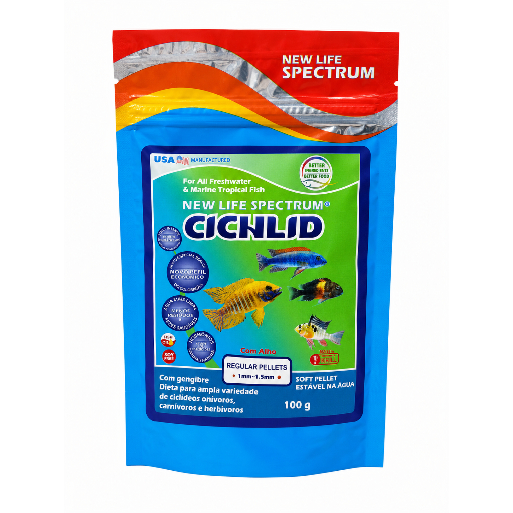 Ração New Life Spectrum Cichlid Regular Pellets 100g