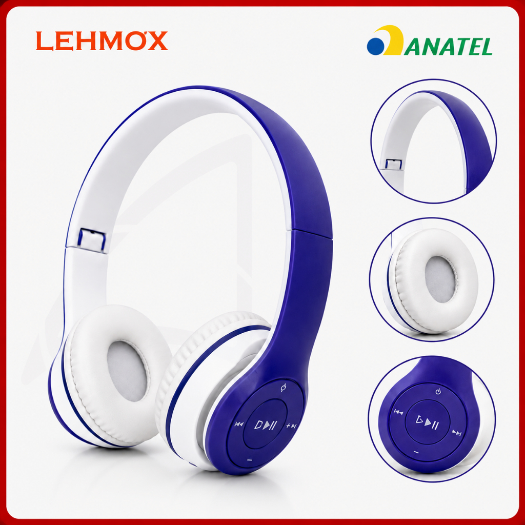 Fone Bluetooth Sem Fio Anti Ruído Áudio HD Conexão Estável Ideal para Trabalho Academia