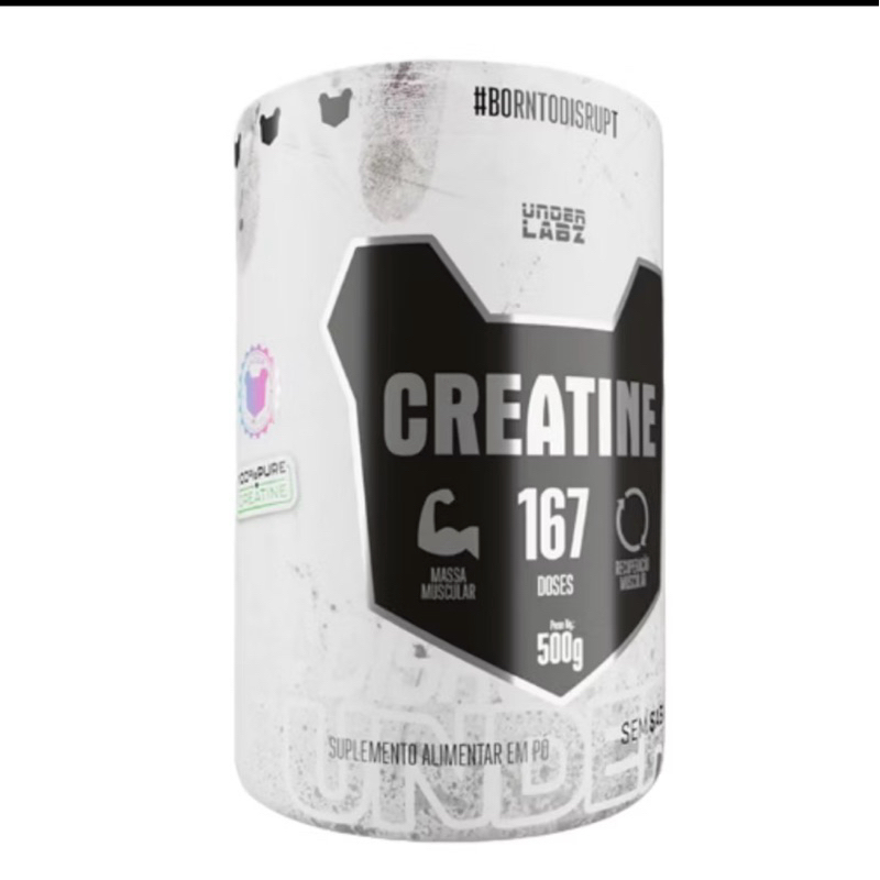 Creatina 100% Monohidratada Pura 500g Pote - Under Labz