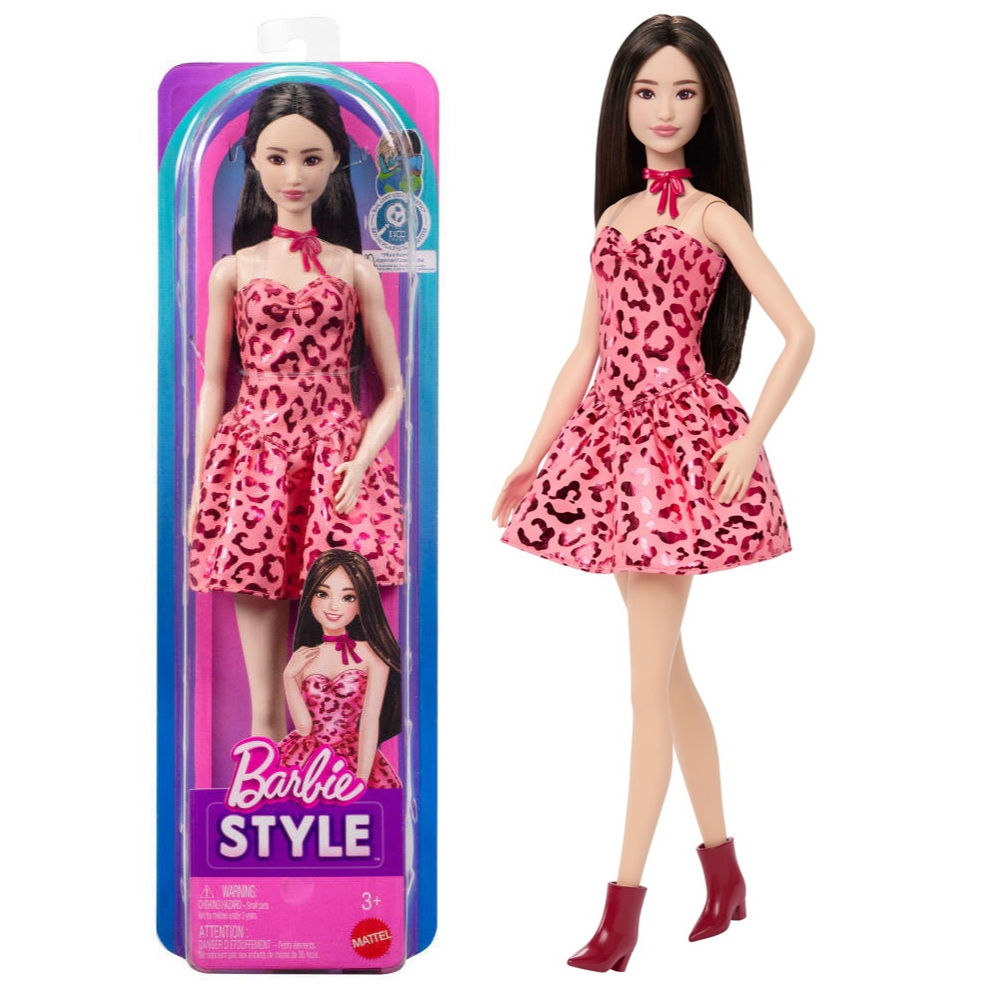Boneca Barbie Fashionistas Morena Vestido Rosa #246 - Mattel