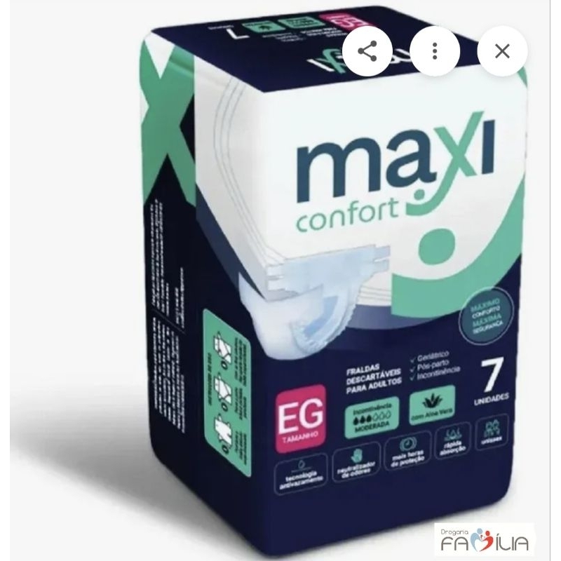Fralda geriatrica maxi confort xg c/7