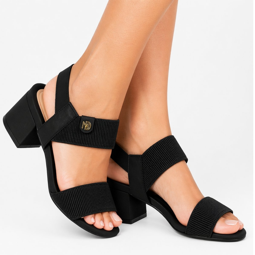 Sandalia Feminina Modare Confort Modare Elastico Salto 5,5 cm