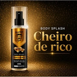 Body Splash Masculino Cheiro De Rico 200 ML Perfume Amadeirado Barber Line