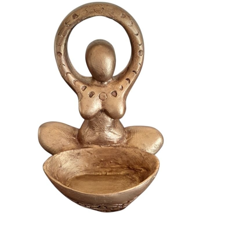 Bowl de oferenda Deusa Wicca Deusa Lua Celta Deusa tríplice - 14 cm