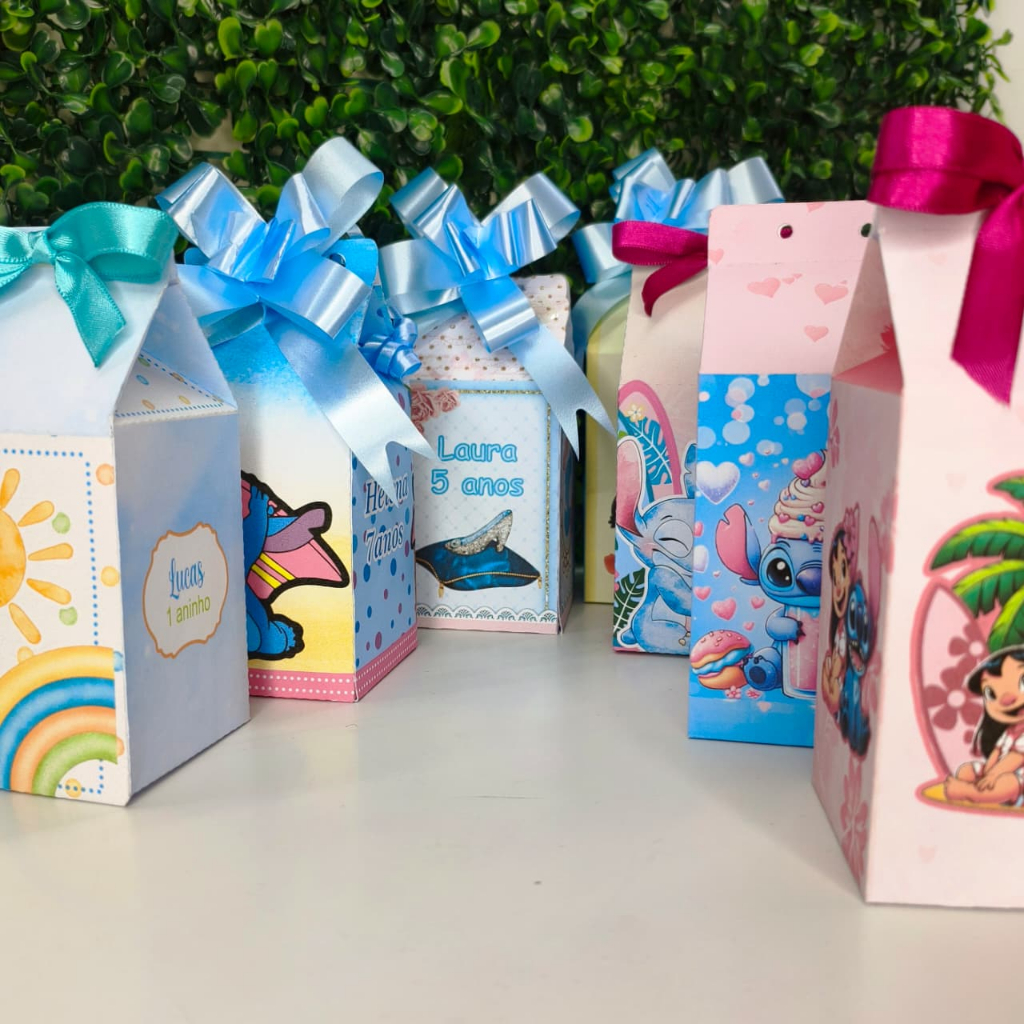 Kit Caixa Milk Personalizada Qualquer Tema | Lembrancinha Festa Infantil com Nome e Idade