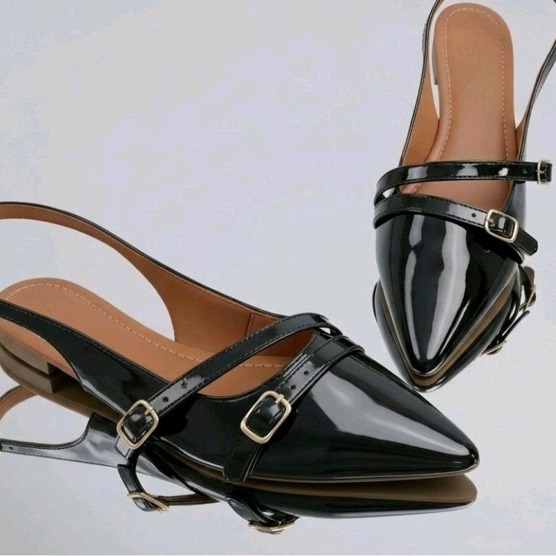 SAPATILHA SLINGBACK SAPATILHA FEMININA CASUAL SAPATILHA BICO FINO SLINGBACK