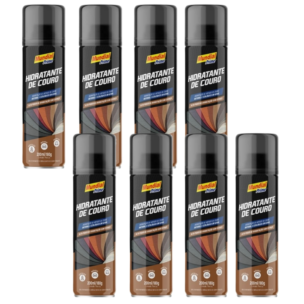 Hidratante Limpa Couro Mundial Prime 180g Limpeza Brilho Proteção Couro Natural E Sintético