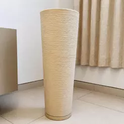 Vaso para Plantas Coluna Ibiza Escovada 71cm Com Prato Coletor