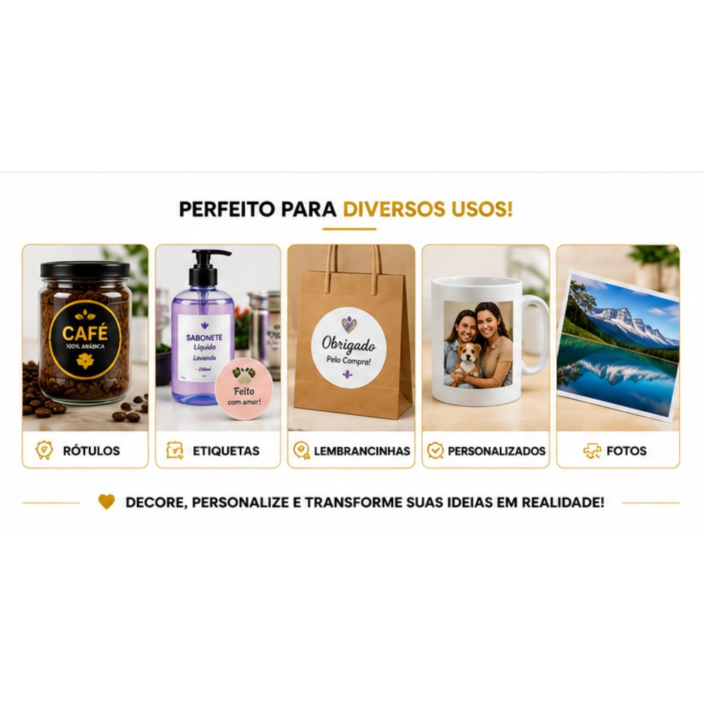 Detalhes do Papel Fotografico Glossy Adesivo Brilho 135g