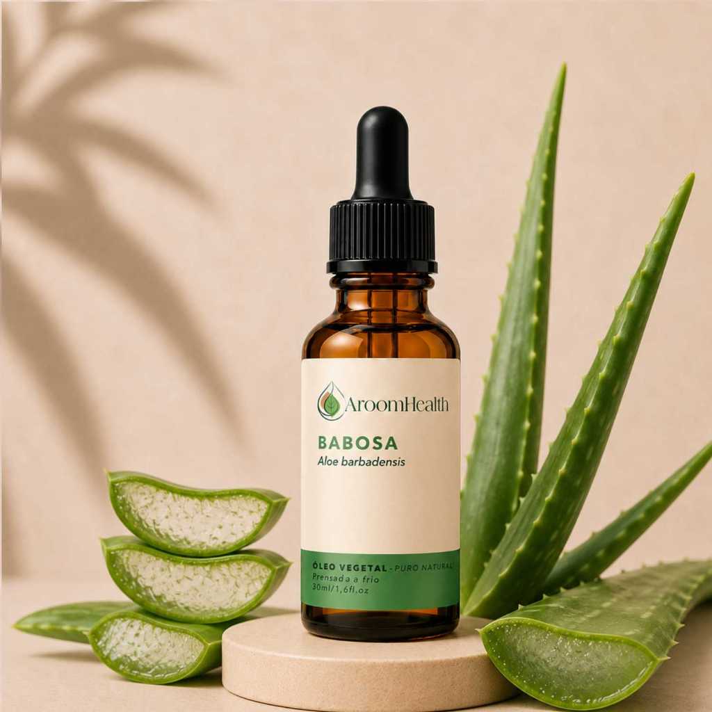 Óleo vegetal puro natural de Babosa 30 ml Cabelo e Pele