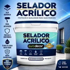 Selador Acrílico Para Parede Gesso Reboco com Melhor Aderência e Proteção Superfícies 1L ou 3.6L