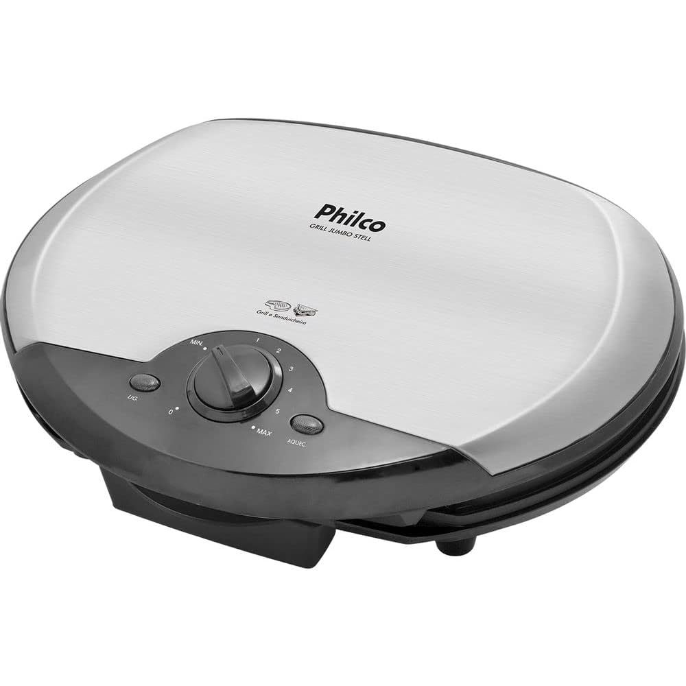Grill E Sanduicheira Jumbo Steel 1500w Philco Cor Preto Cinza/preto 127v