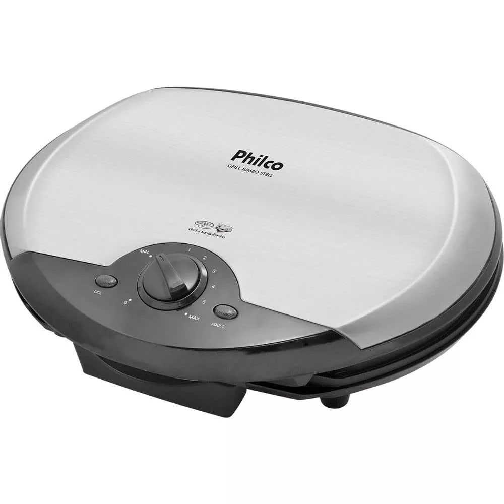 Grill E Sanduicheira Jumbo Steel 1500w Philco Cor Preto Cinza/preto 127v