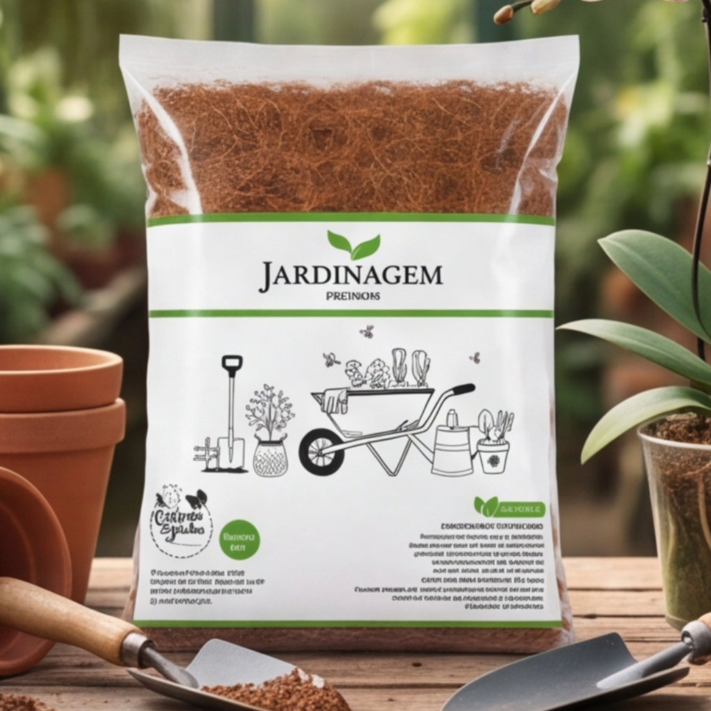 Fibra de Coco Lavada | Substrato Orgânico para Plantas, Orquídeas, Suculentas e Hortas | 5L 10L 25L