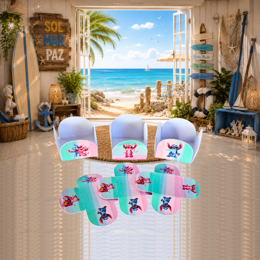 Forminhas de Doces Stitch Angel Personalizadas /Lembrancinha de Festa /Aniversário