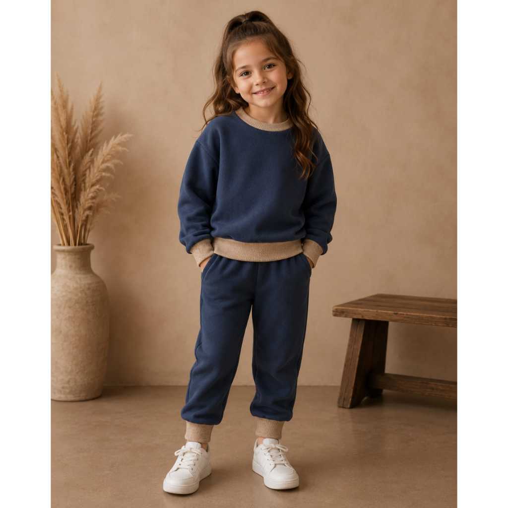 Conjunto Moletom Infantil Flanelado Menino e Menina Roupa Premium de Inverno Abrigo Estiloso e Quentinho 2 a 8 Anos