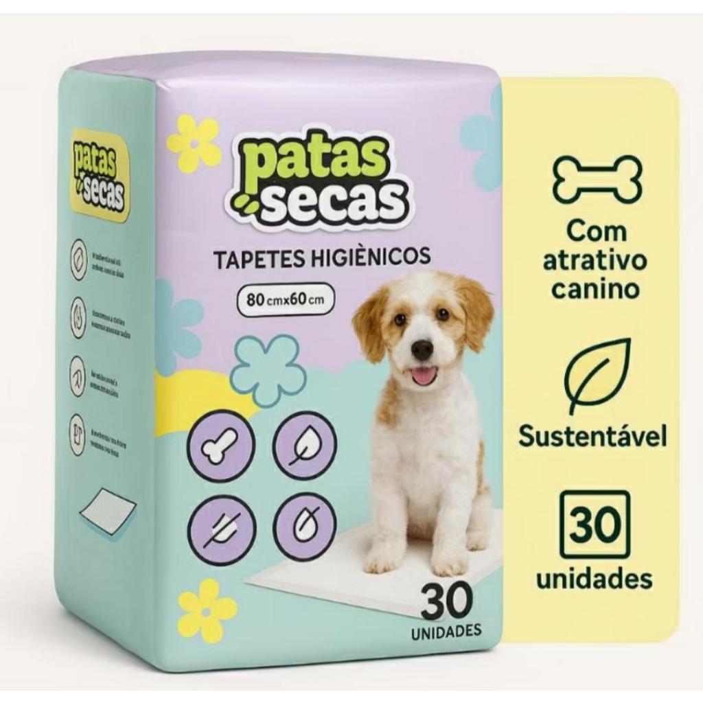 30 UN Tapete Higiênico GRANDE descartável sustentável para cães Patas Secas Slim tamanho grande 80x60.GANHE UM BRINDE.