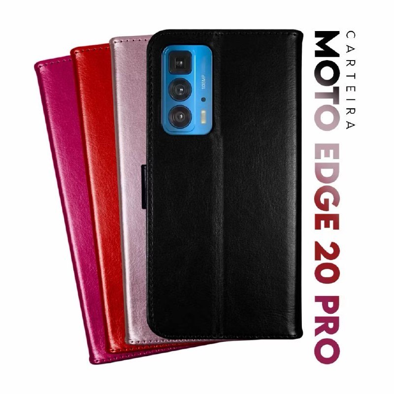 Capa de carteira flip cover Proteção completa 360° Fecho magnético MOTOROLA EDGE 20 PRO