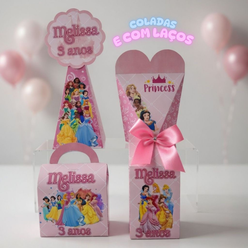 Kit Festa caixas princesas personalizadas / Lembrancinhas para festa/ aniversário /caixinhas personalizadas