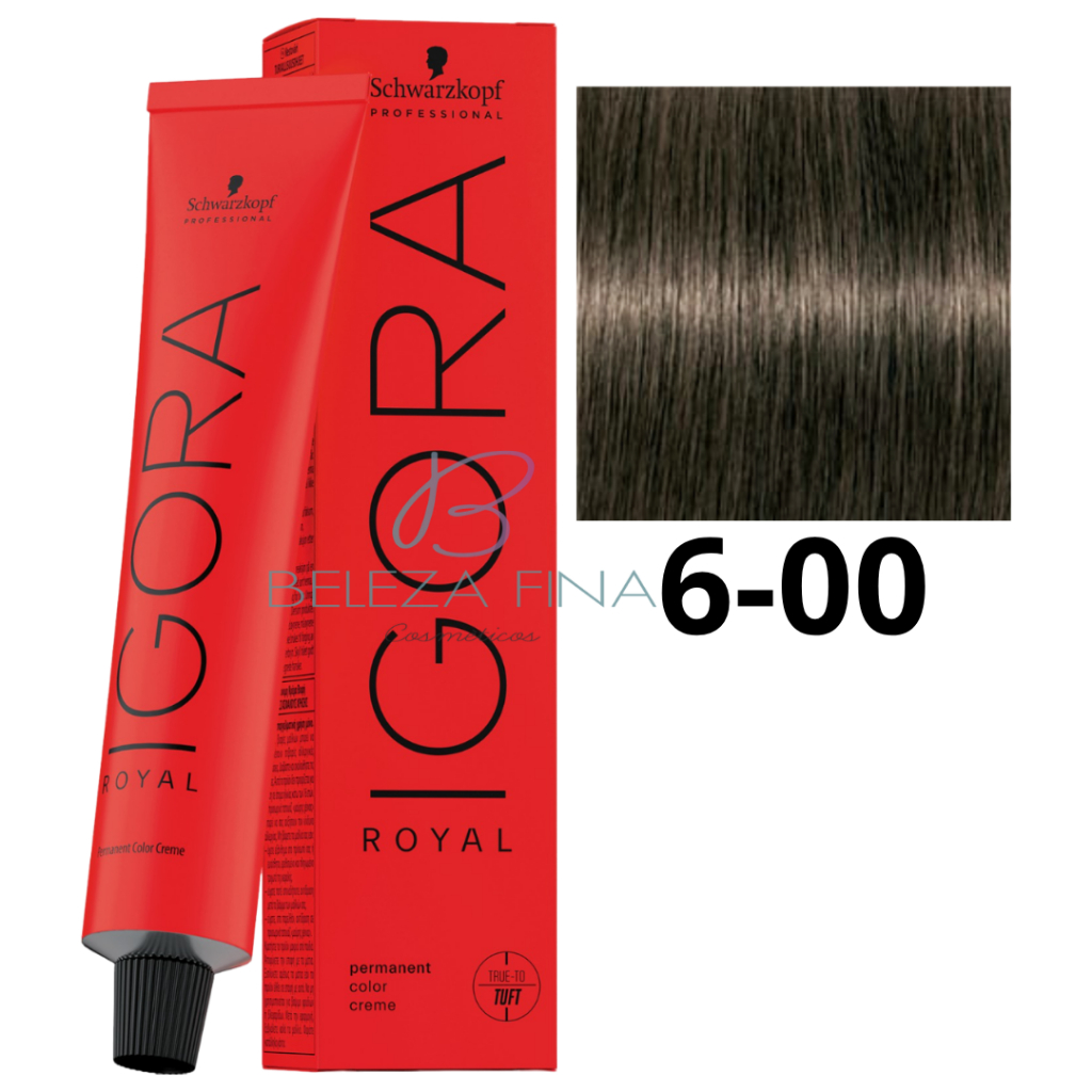 Coloração Schwarzkopf Igora Royal Tintura 6-00 60g LOURO ESCURO NATURAL EXTRA