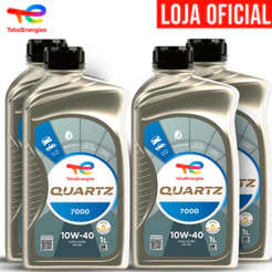Kit 4 Óleos Semi Sintético 10W-40 Quartz 7000 ACEA A3/B4 e API SN TotalEnergies