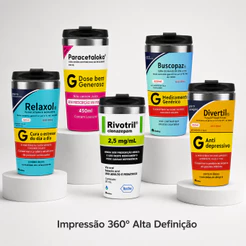 Copo Térmico Color Personalizado Remédios – Impressão 360º Alta Definição