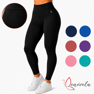 Calça Legging Feminina Benévola Poliamida Sem Costura Grossa Cintura Alta Sem Transparência Fitness