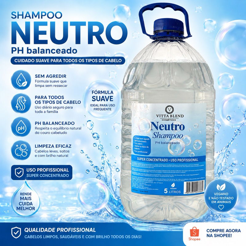 Shampoo 5L neutro/ profissional Vittablend