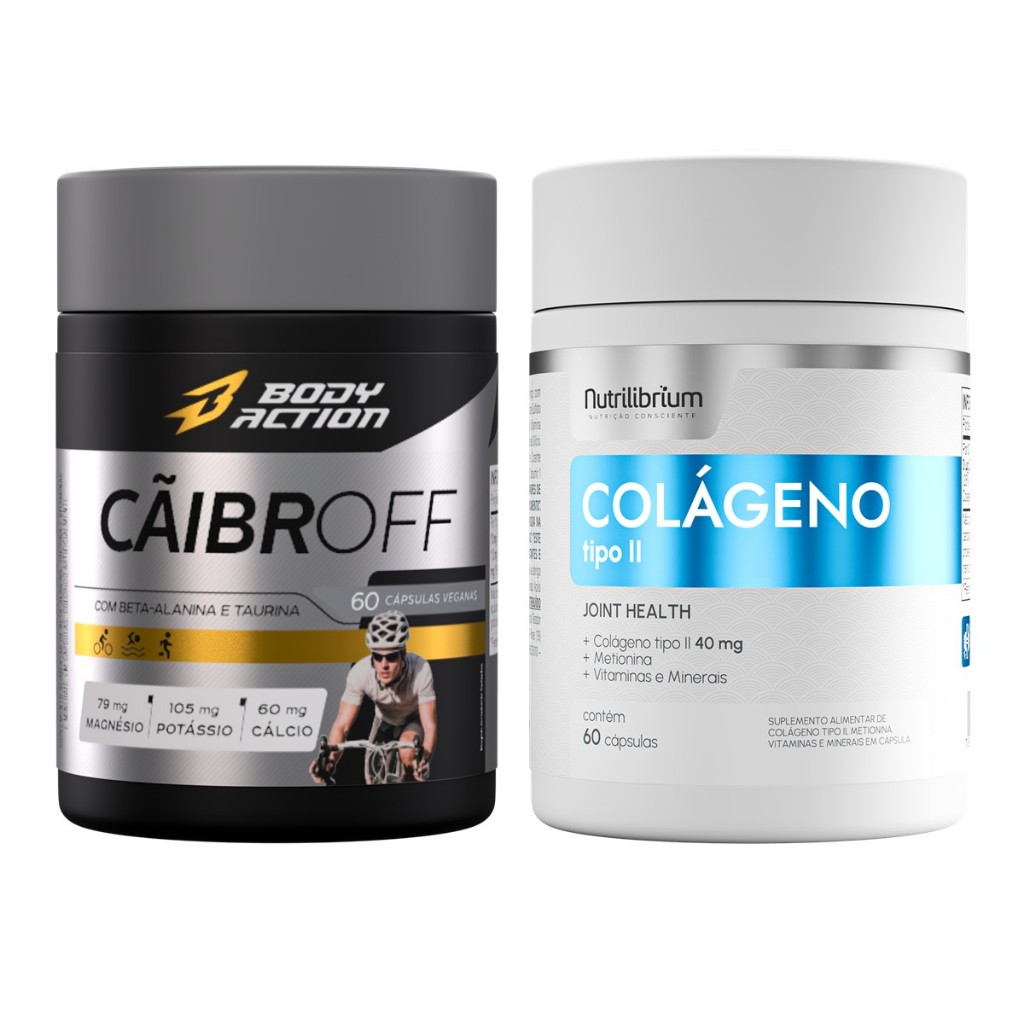 Kit Cãibroff 60 Cápsulas + Colágeno Tipo 2 60 Cápsulas | Músculos e Articulações