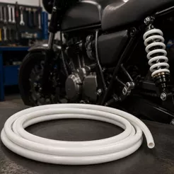 Mangueira Para Encapar Mola Branca PVC - 2 Metros
