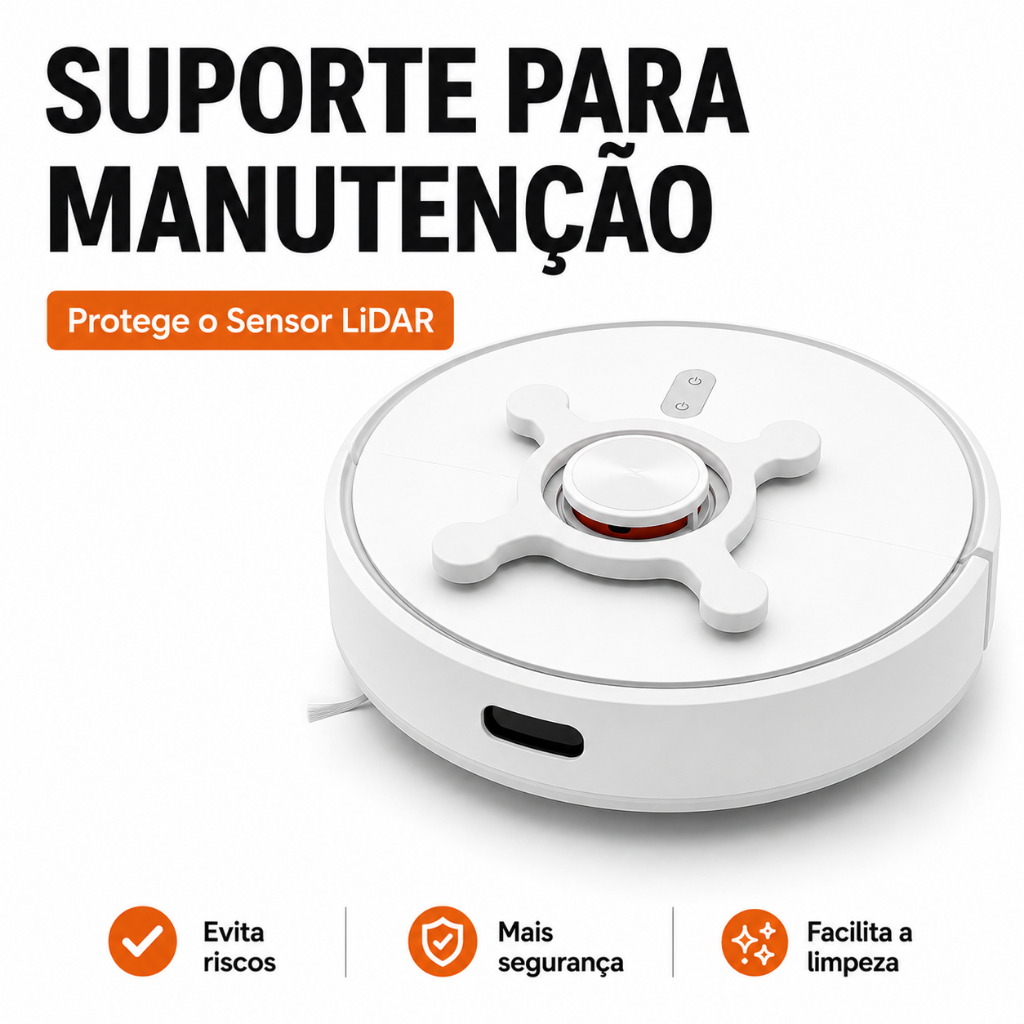 Suporte Manutenção Robô Aspirador Xiaomi Roborock Protege Sensor LiDAR