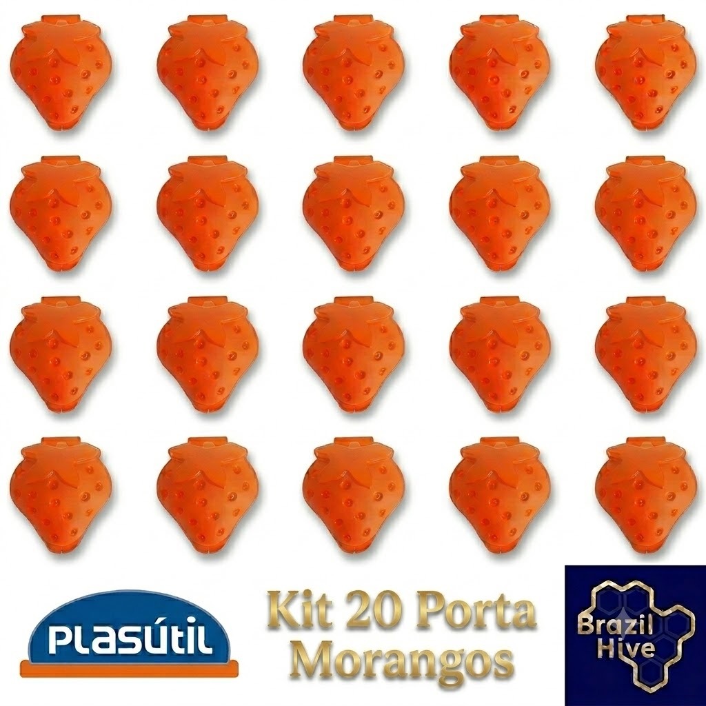 KIT 20 POTES PORTA MORANGO PROTETOR PORTA MIX PLASÚTIL PARA MOCHILAS E LANCHEIRAS