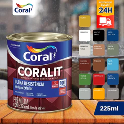 Tinta Esmalte Coralit Madeira e Metais Ultra Resistivo 225ml