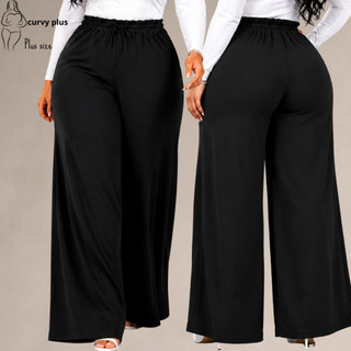Calça Wide Leg Feminina Plus Size Calça Pantalona Feminina Calça Boca de Sino Pantalona Feminina Plus Size