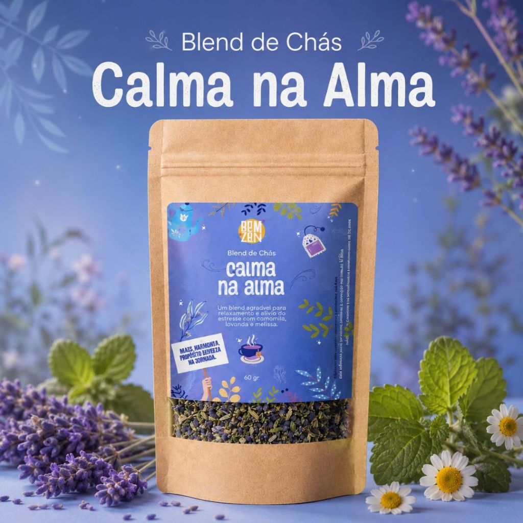 Imagem Blend de Chá Calmante Calma na Alma 60gr - BemZen
