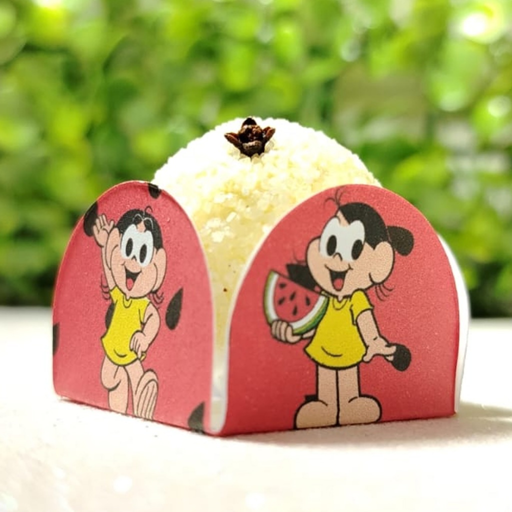 Forminhas para Doces Magali Nº6 / 4 Pétalas Kit Festa Infantil Brigadeiro Mesa de Docinhos Papel