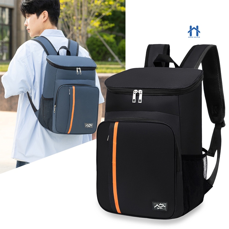 Mochila Térmica Impermeável Grande 23L Cooler Portátil para Praia, Piquenique, Lanches e Marmita