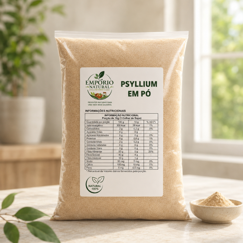 PSYLLIUM EM PÓ FIBRA NATURAL - EMPORIO NATURAL