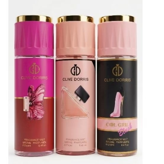 Clive Dorris Paradox /devotio /Girl Blush Body Mist 250ml Fragrância Gourmand Floral Femininos