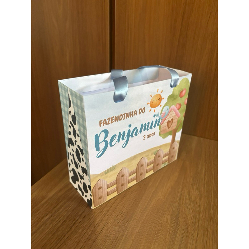 Sacolinha Personalizada Fazendinha | Lembrancinha para Festa Infantil
